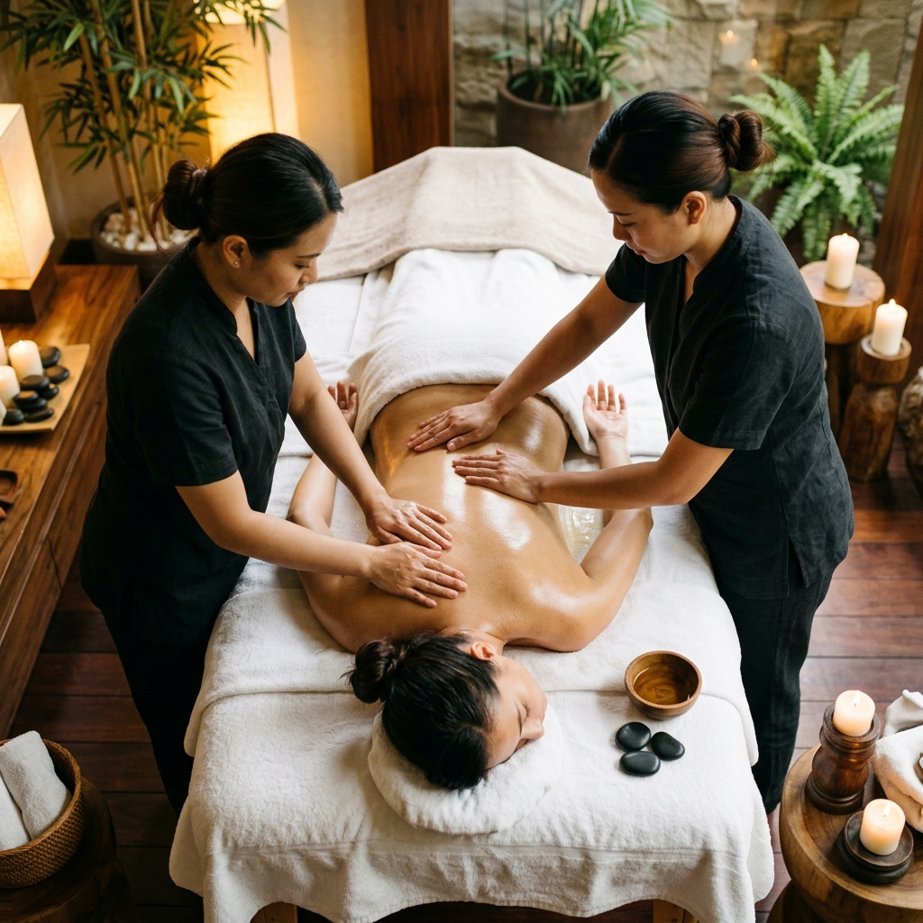 Massagem a Quatro Mãos